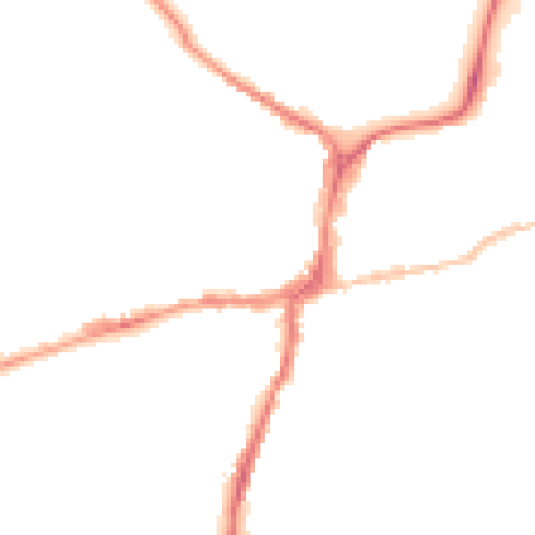 Night-time road noise heatmap for BD23 1LG