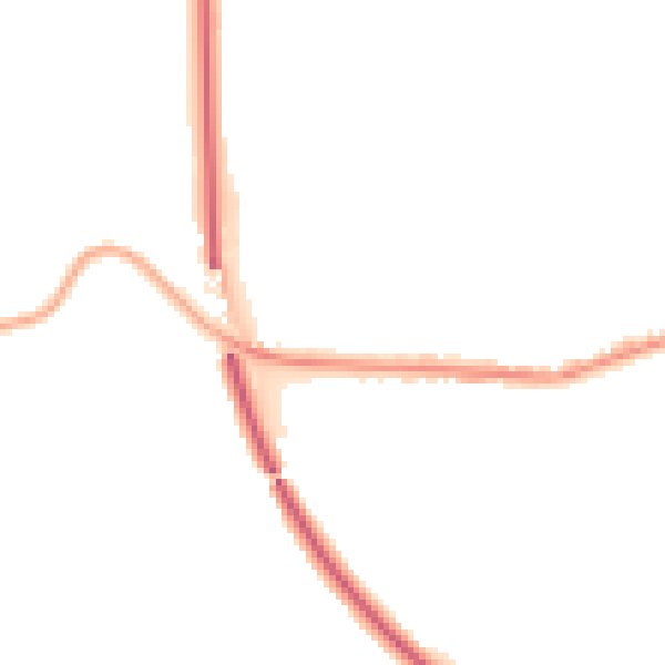 Night-time road noise heatmap for BD23 1TN