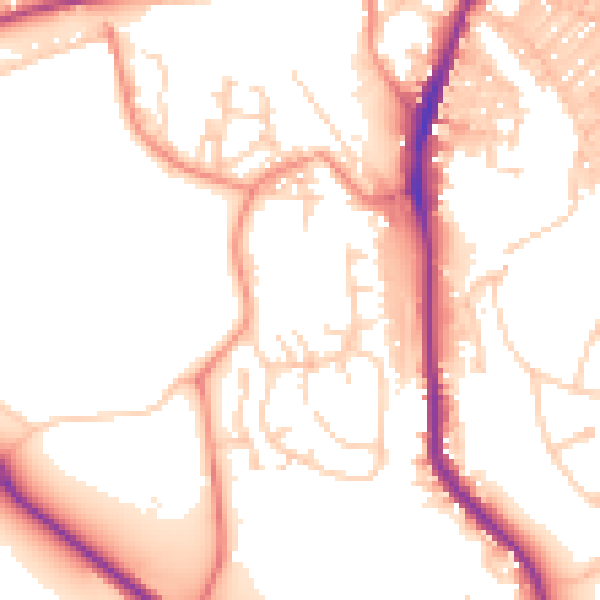 Daytime road noise heatmap for BD23 2BE