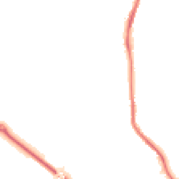 Night-time road noise heatmap for BD23 2BL
