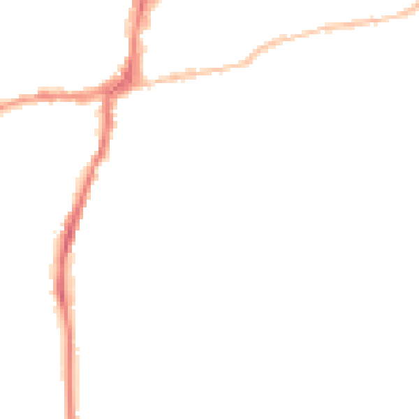 Night-time road noise heatmap for BD23 2EA