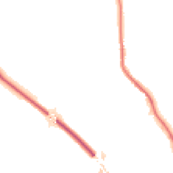 Night-time road noise heatmap for BD23 2FG