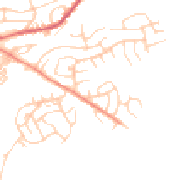 Daytime road noise heatmap for BD23 2LA