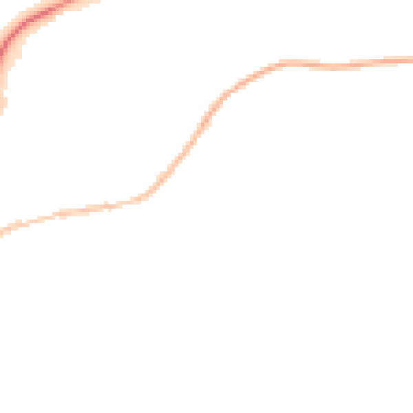 Night-time road noise heatmap for BD23 2LL