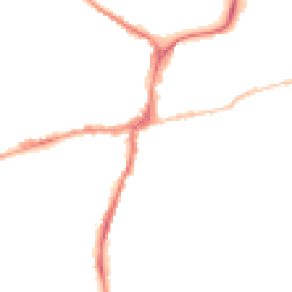 Night-time road noise heatmap for BD23 2LR