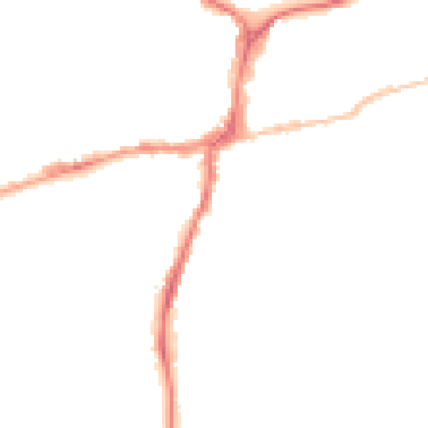 Night-time road noise heatmap for BD23 2PB