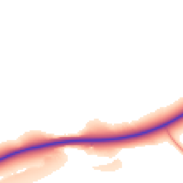 Daytime road noise heatmap for BD23 3AD