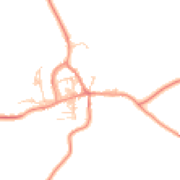 Daytime road noise heatmap for BD23 3DQ