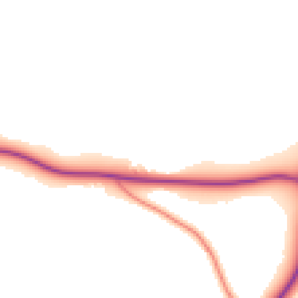 Daytime road noise heatmap for BD23 3JB
