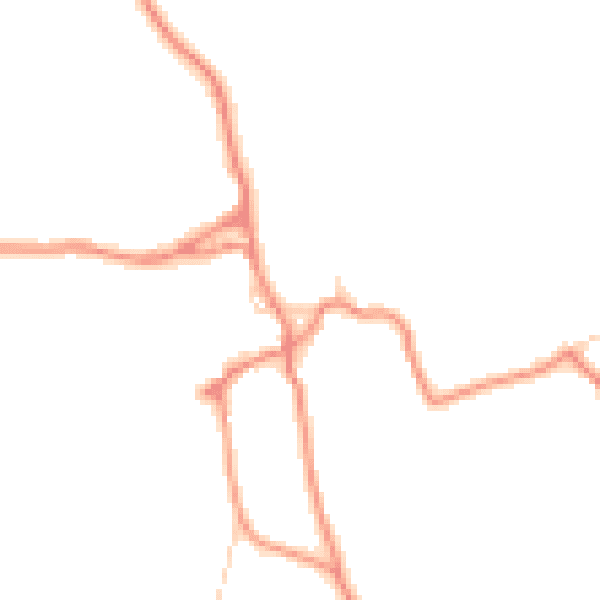 Daytime road noise heatmap for BD23 4AQ