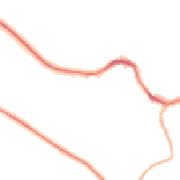 Night-time road noise heatmap for BD23 4HF