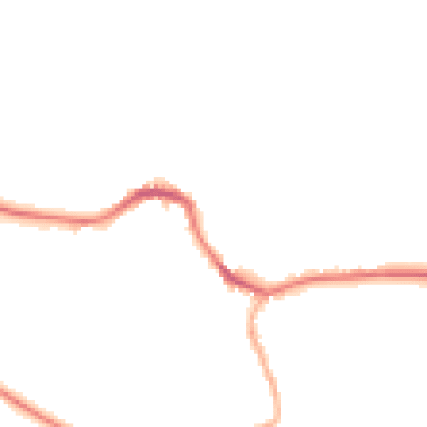 Night-time road noise heatmap for BD23 4JT