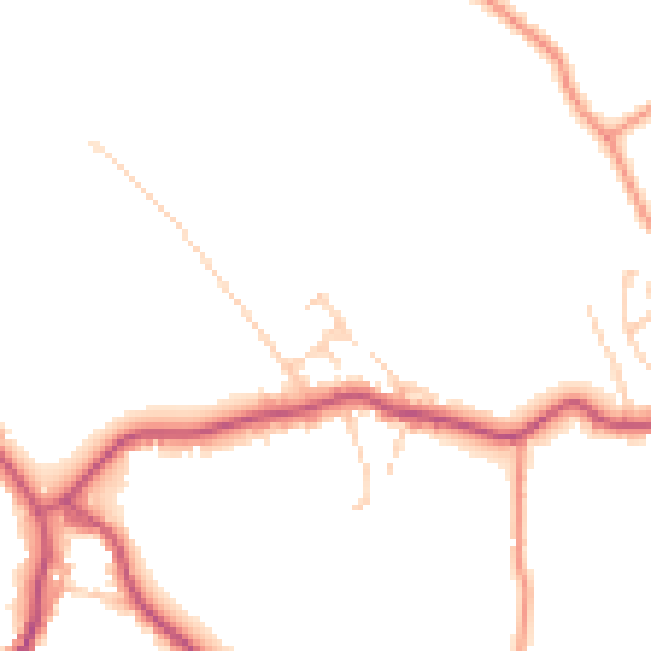 Daytime road noise heatmap for BD23 5EN