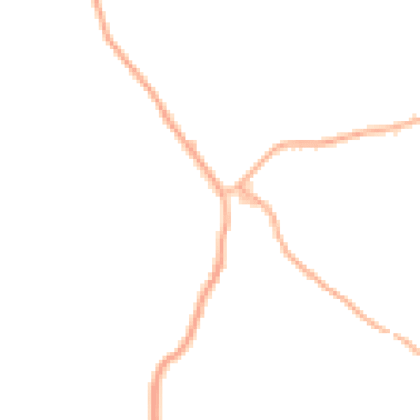 Night-time road noise heatmap for BD23 5EZ