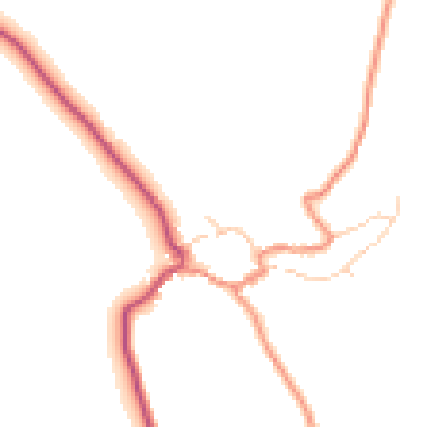 Daytime road noise heatmap for BD23 5QG