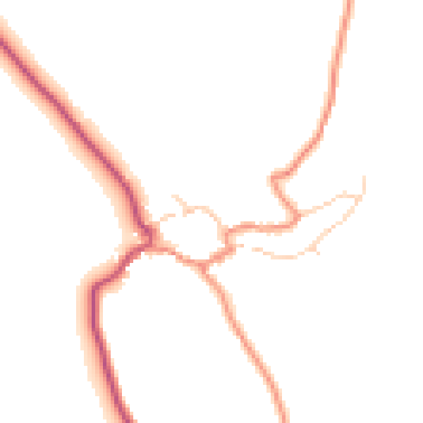 Daytime road noise heatmap for BD23 5QU