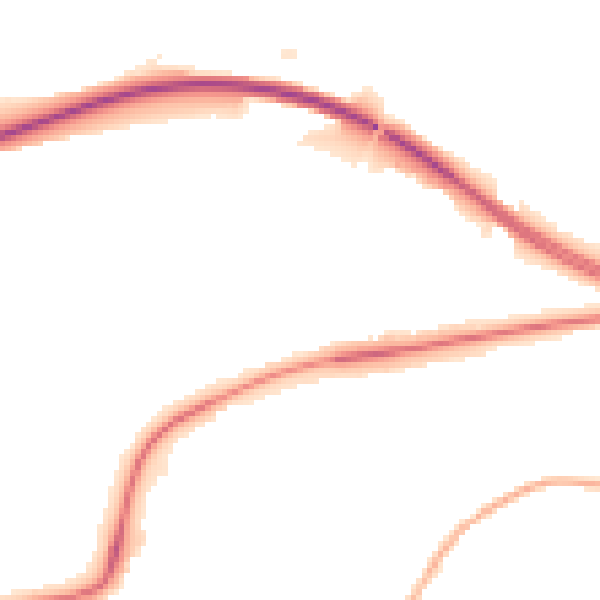 Night-time road noise heatmap for BD23 6FA