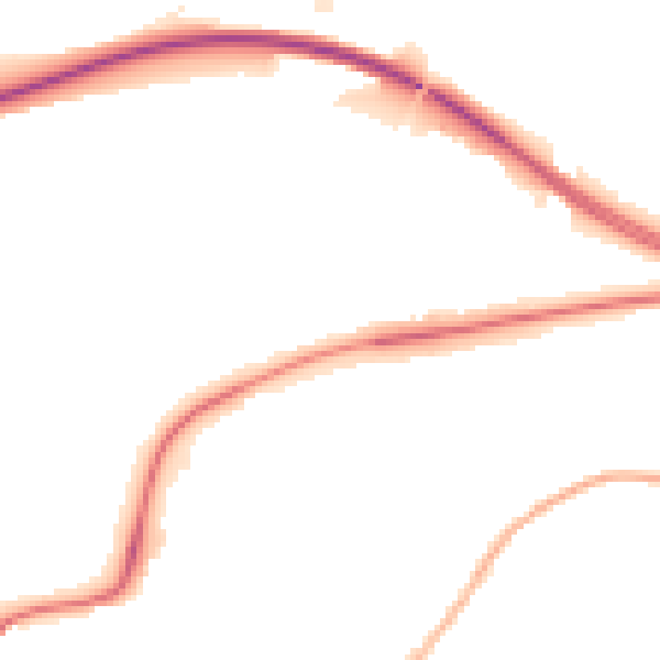 Night-time road noise heatmap for BD23 6FB
