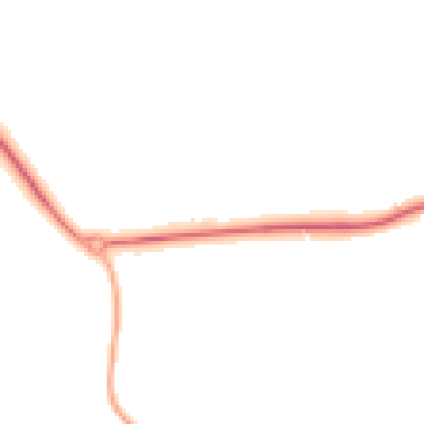 Night-time road noise heatmap for BD23 6HD