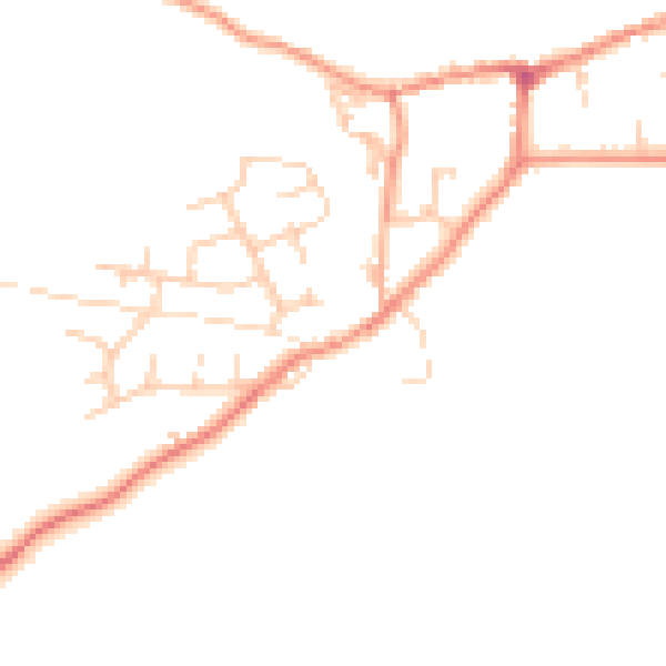Daytime road noise heatmap for BD23 6QH