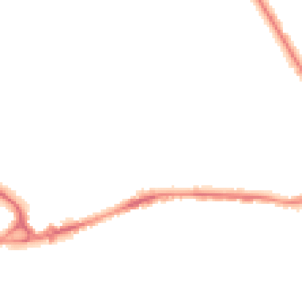 Night-time road noise heatmap for BD3 0AS