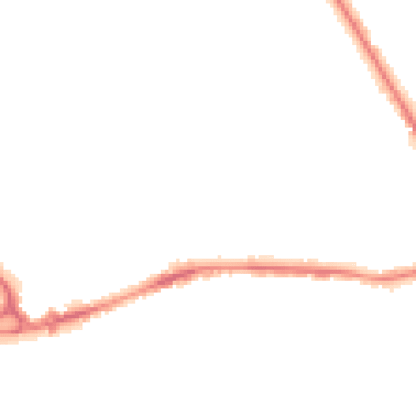 Night-time road noise heatmap for BD3 0AT