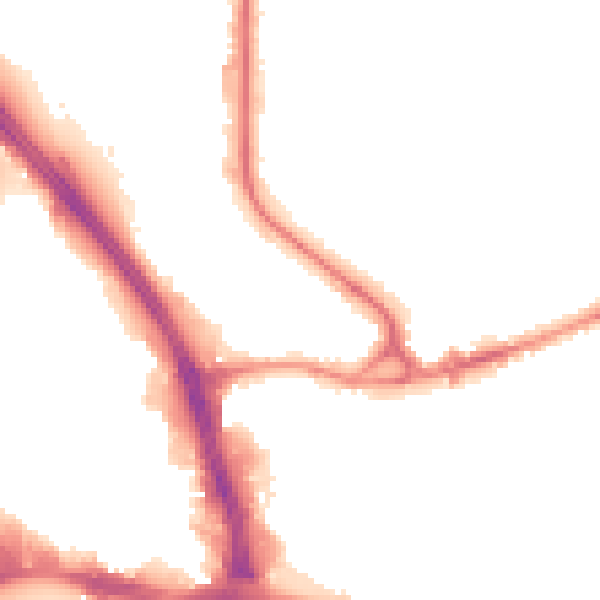 Night-time road noise heatmap for BD3 0AX