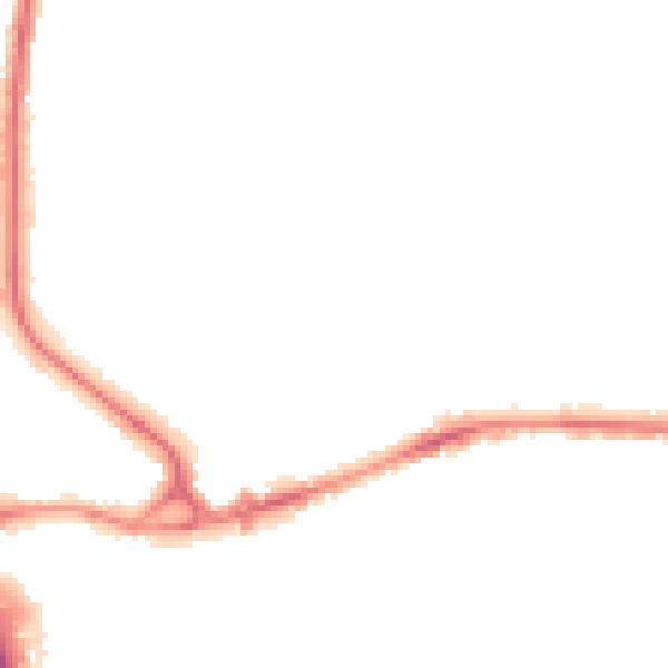 Night-time road noise heatmap for BD3 0AZ
