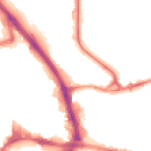 Night-time road noise heatmap for BD3 0DY