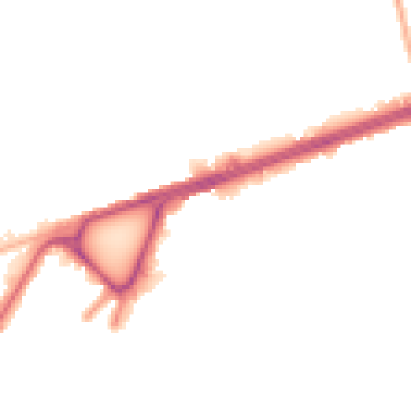 Night-time road noise heatmap for BD3 7BD