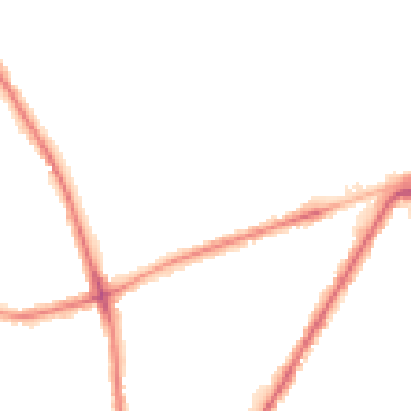 Night-time road noise heatmap for BD3 7EN