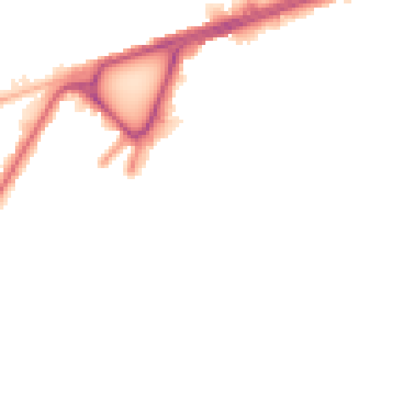Night-time road noise heatmap for BD3 7FE