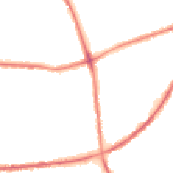 Night-time road noise heatmap for BD3 8AD