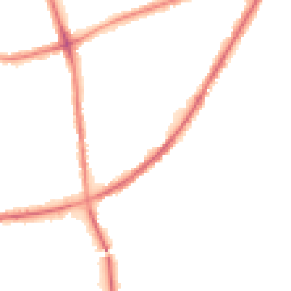 Night-time road noise heatmap for BD3 8BX
