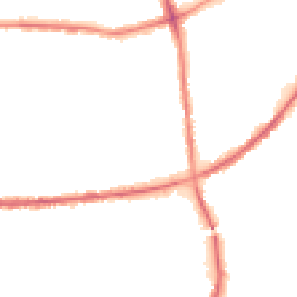 Night-time road noise heatmap for BD3 8EF