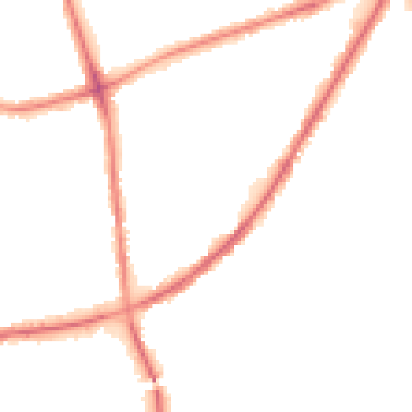 Night-time road noise heatmap for BD3 8HF