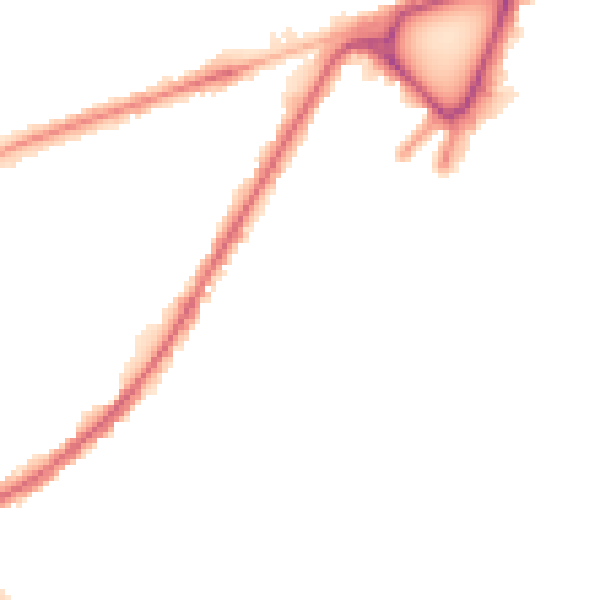 Night-time road noise heatmap for BD3 8PP