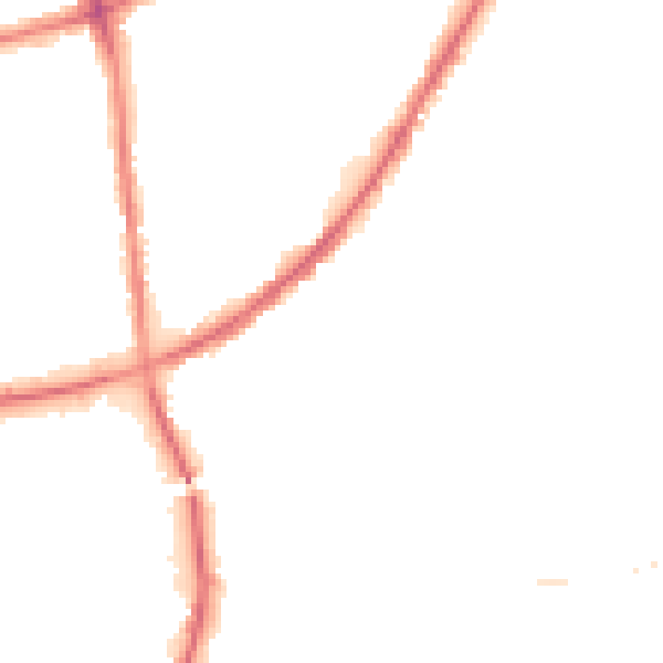 Night-time road noise heatmap for BD3 8RW