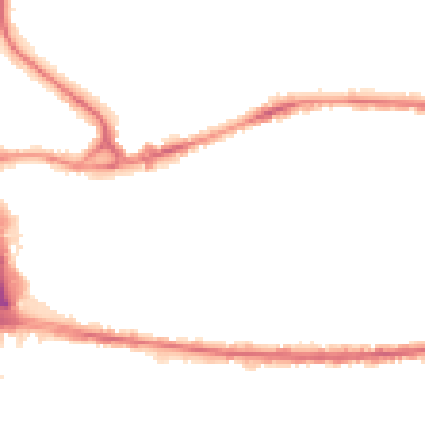 Night-time road noise heatmap for BD3 9DR