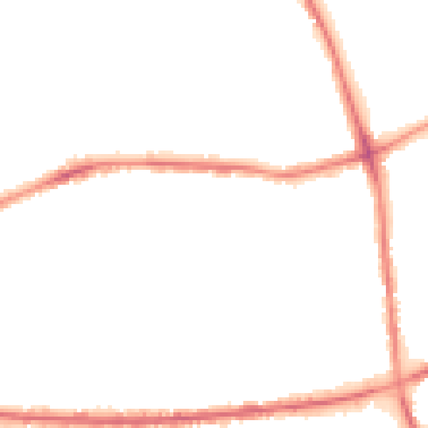 Night-time road noise heatmap for BD3 9NT