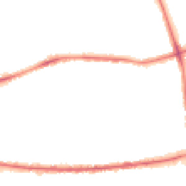 Night-time road noise heatmap for BD3 9NX
