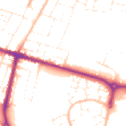 Daytime road noise heatmap for BH10 4AA