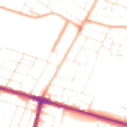 Daytime road noise heatmap for BH10 4AN