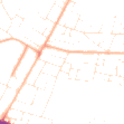 Daytime road noise heatmap for BH10 4AR