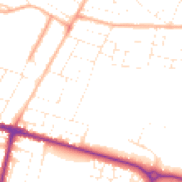 Daytime road noise heatmap for BH10 4AS