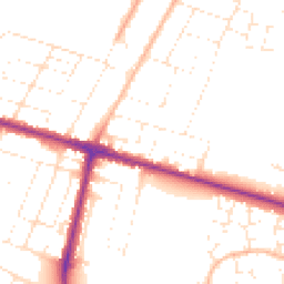 Daytime road noise heatmap for BH10 4BF