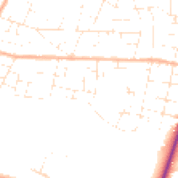 Daytime road noise heatmap for BH10 4BP