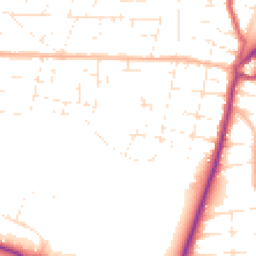 Daytime road noise heatmap for BH10 4EN