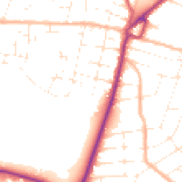Daytime road noise heatmap for BH10 4EX