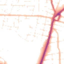 Daytime road noise heatmap for BH10 4JE